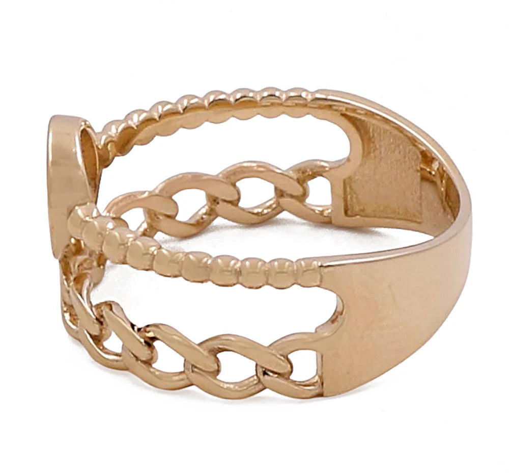 14K Yellow Gold Women’s Fashion Ring / CZ / Weight: 2.9 GR / COWR4FS-41