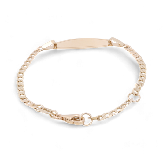 14K Yellow Gold Kids Bracelet / Size: 5.5” / Weight: 1.7 GR / CSBB4