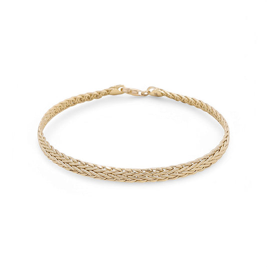 14K Yellow Gold Women's Fancy Link Bracelet / Size: 7" / Weight: 3.4 GR / DPWB4FS