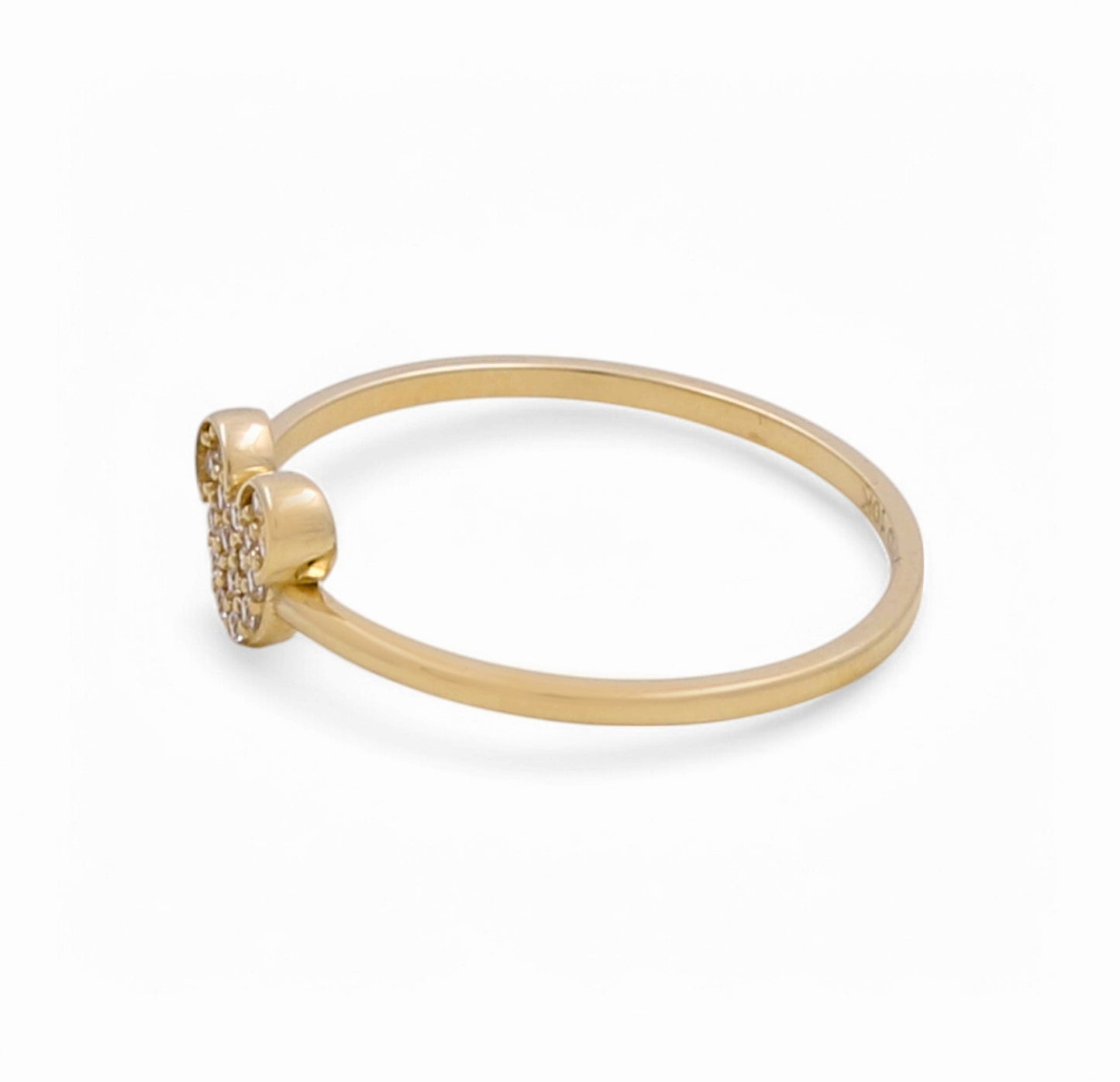 10K Yellow Gold Mickey Women's Ring with Cz / Size: 7.5 / Weight: 1 GR / YRL-1517