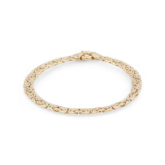 14K Yellow Gold Women's Fashion Byzantine Link Women Bracelet / Size: 7" / Weight: 6.1 GR / DPWB4BZ