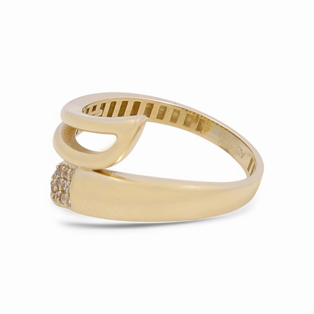 10K Yellow Gold Fashion Women's Ring with Cz / Size: 7 / Weight: 1.8 GR / Y24-27