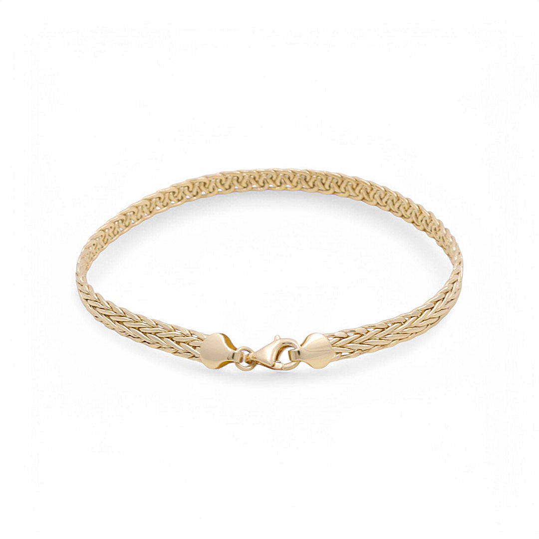 14K Yellow Gold Women's Fancy Link Bracelet / Size: 7" / Weight: 3.4 GR / DPWB4FS