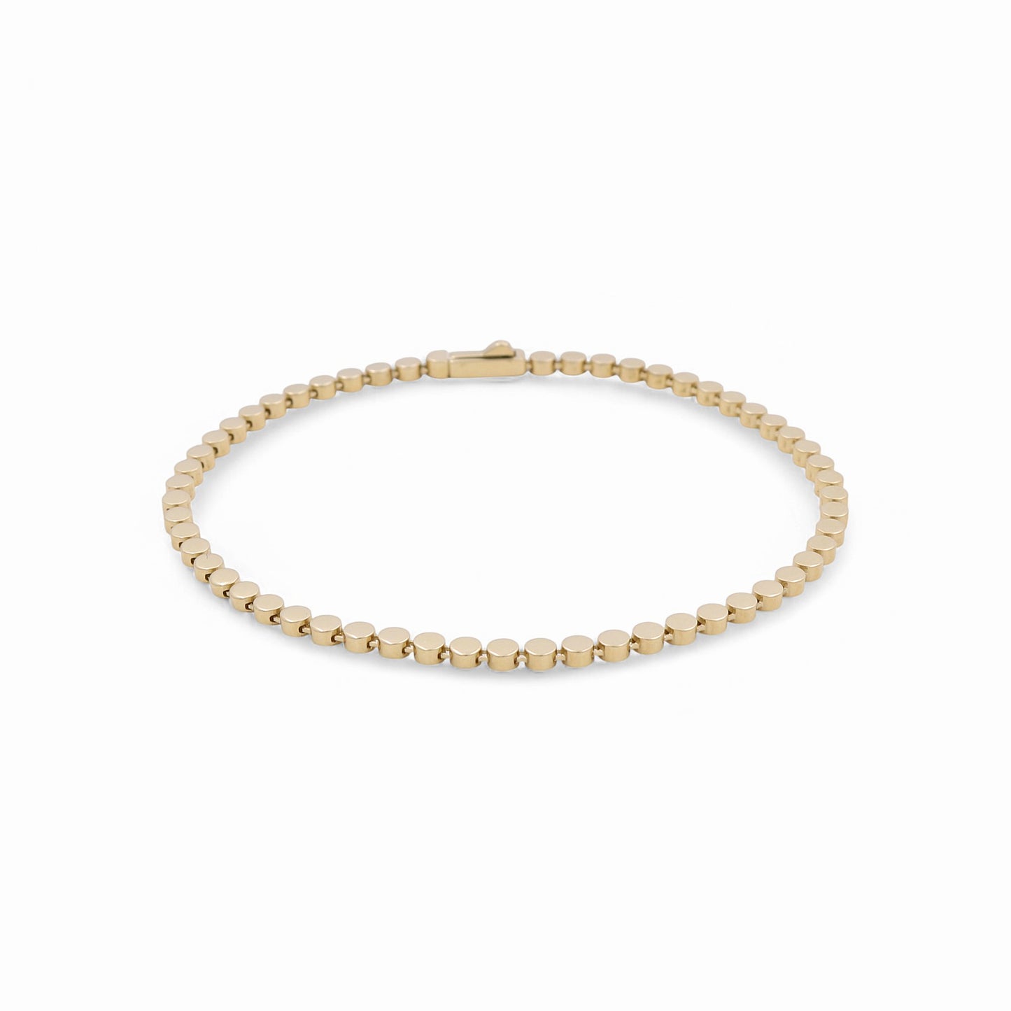 10K Yellow Gold Fancy Balls Women's Bracelet / Size: 7.5" / Weight: 3.7 GR / P53B-51
