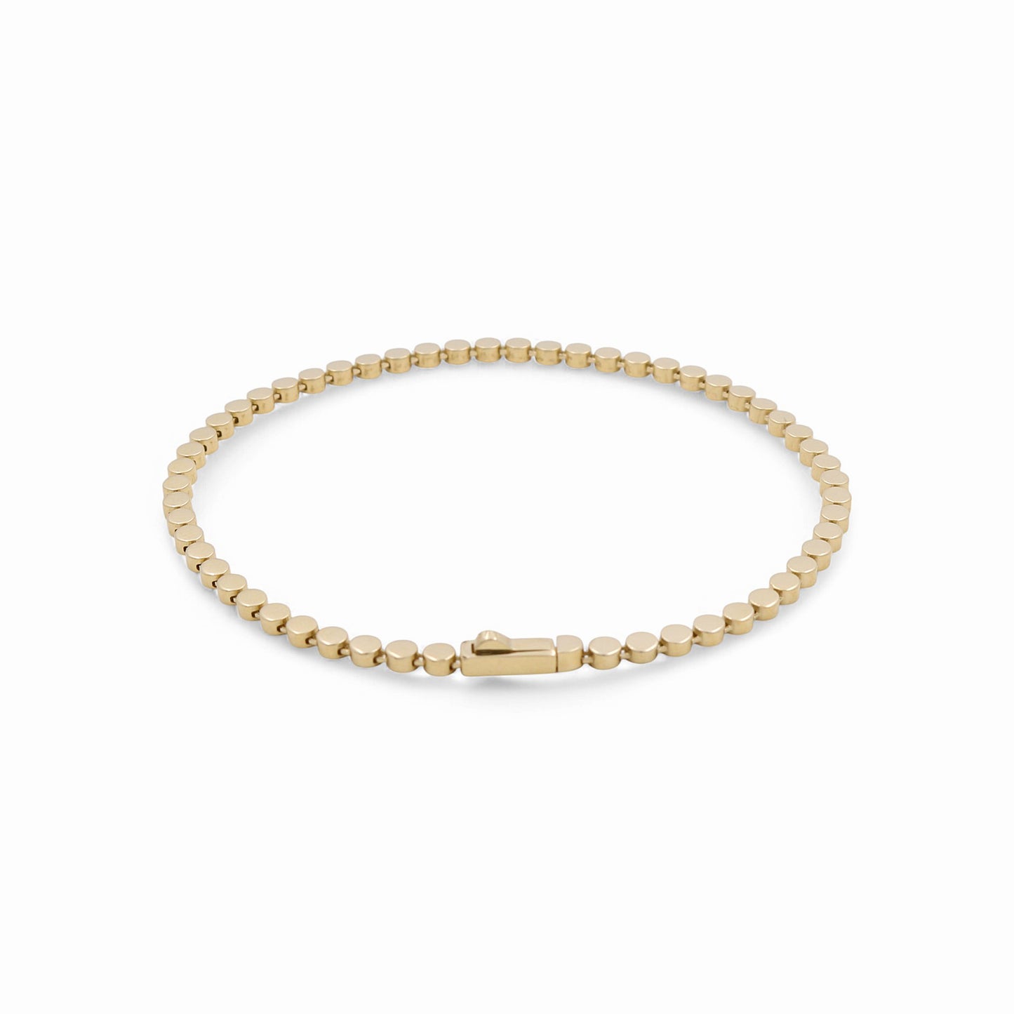 10K Yellow Gold Fancy Balls Women's Bracelet / Size: 7.5" / Weight: 3.7 GR / P53B-51