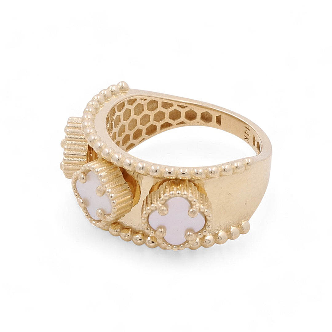 14K Yellow Gold Women’s Three Clover Ring / Size 7 / Weight: 5.5 GR / BOWR4CLV-7