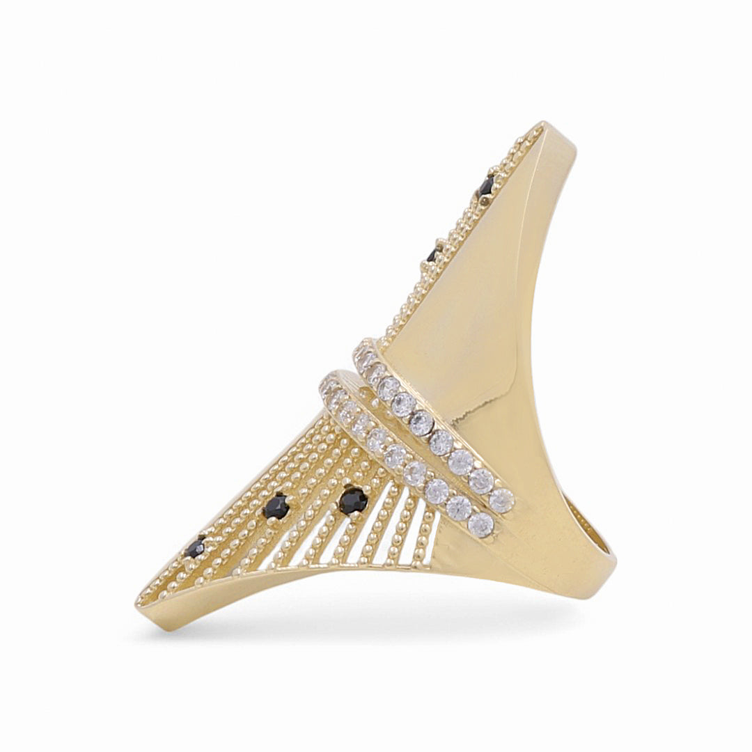 10K Yellow Gold Fashion Women's Ring with Cz / Size: 8 / Weight: 5GR / Y25-263
